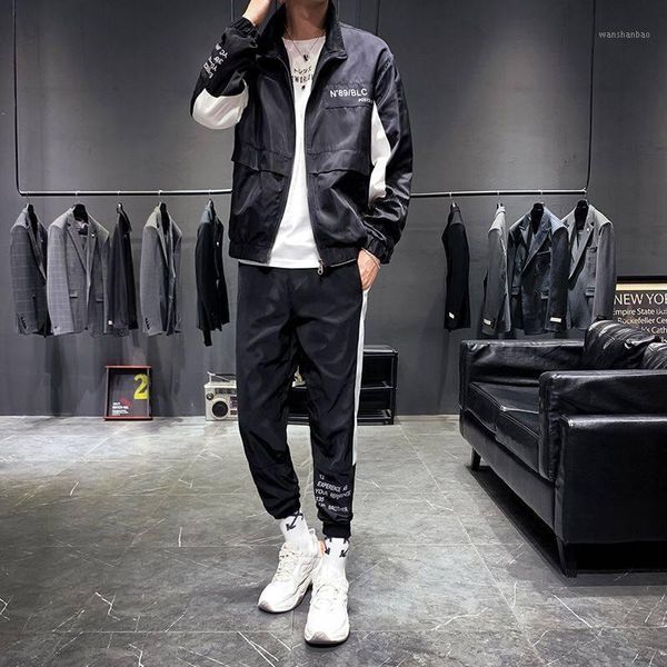 

suit male spring and autumn new korean version of young students men's trousers jacket two-piece suit men's clothing1, Gray
