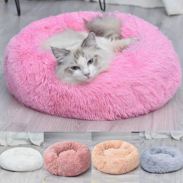 

cat beds & furniture arrival pet dog calming bed warm soft plush round cute nest comfortable sleeping