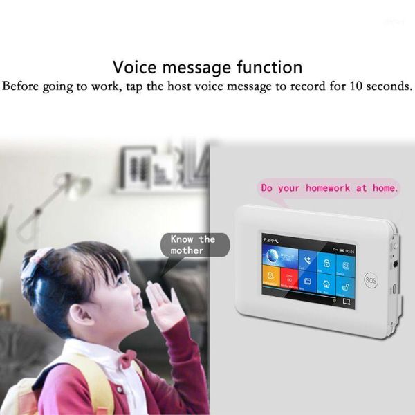 

1set wireless home security wifi gsm gprs alarm system app remote control arm disarm kit with colorful screen1