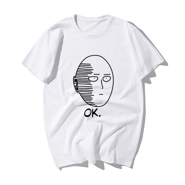 

sport funny one punch man saitama sensei japan anime tshirt 100% cotton t-shirt summer casual tshirt hip hop harajuku streetwear
