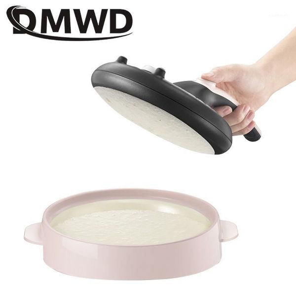 

dmwd 220v mini non stick crepe maker mini automatic electric multi layer cake pie baking pan spring egg roll pancake machine eu1