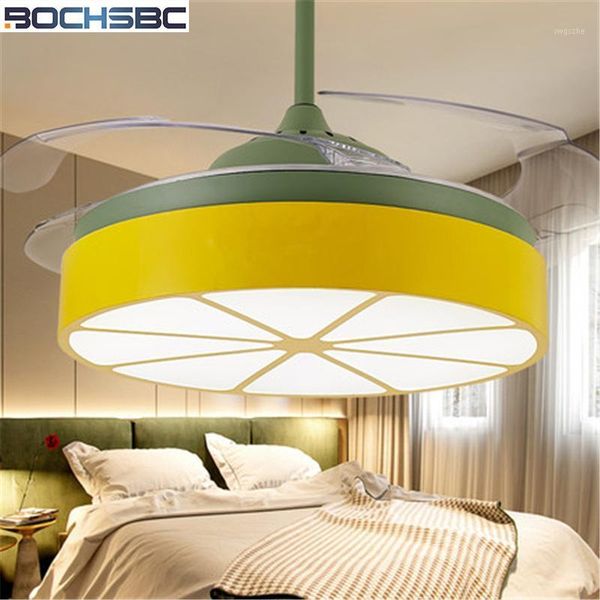 

bochsbc invisible ceiling fan light living room dining room bedroom modern minimalist nordic decorative fan light with led1