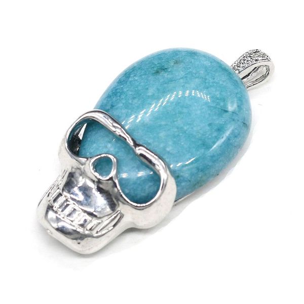 

new natural stone pendant skull red agates faceted pendant necklace for diy jewelry birthday gift size 25x42mm wmtotq bdesybag, Bronze;silver