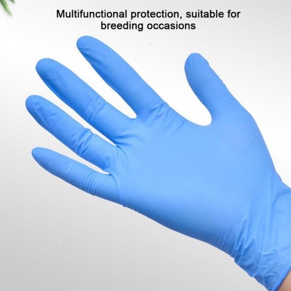 

100pcs/set cleaning real disposable durable gloves washing household nitrile laboratory nail art anti-static gloves a