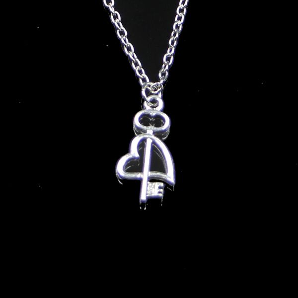 Mode 23*12mm Schlüssel Kreuz Herz Anhänger Halskette Link Kette Für Weibliche Choker Halskette Kreative Schmuck party Geschenk