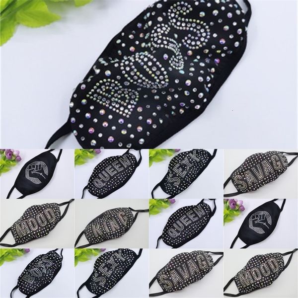 

mask dhl factorycpv9letter diamond dustproof protective face bling pm2.5 mouth masks washable reusable women c