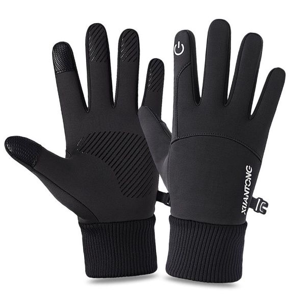 

outdoor sports gloves touch screen men driving motorcycle snowboard gloves non slip ski gloves warm fleece for men women bbyboa alice_bag, Black