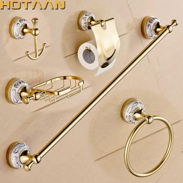 

нержавеющая сталь позолоченный настенный ванна аппаратному наборы для полотенец крюк робы бумаги держатель аксессуары для ванной комнаты ком