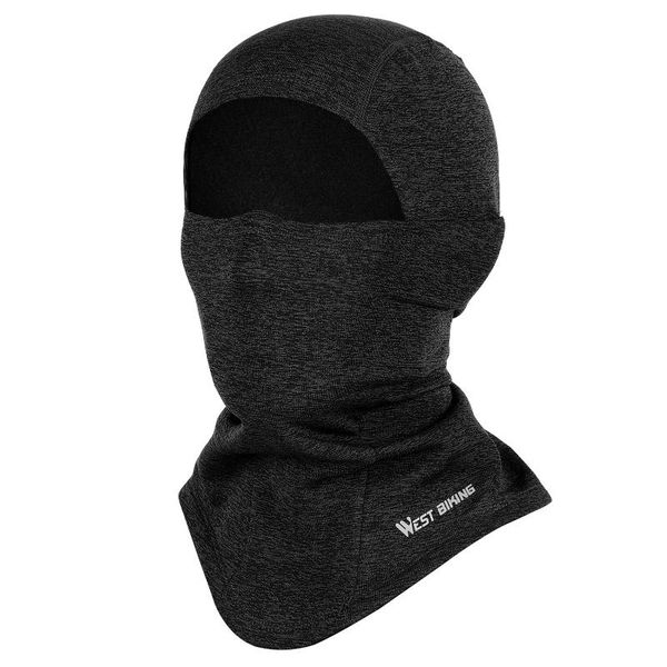 

cycling caps & masks thermal full face mask wind-proof neck warmer motorcycle under helmet lining ultimate retention hat, Black