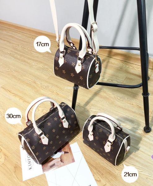 

lady style children bag girls floral printed princess single shoulder bag kids pu crossbody bag brand designer women mini handbags f2079, Black