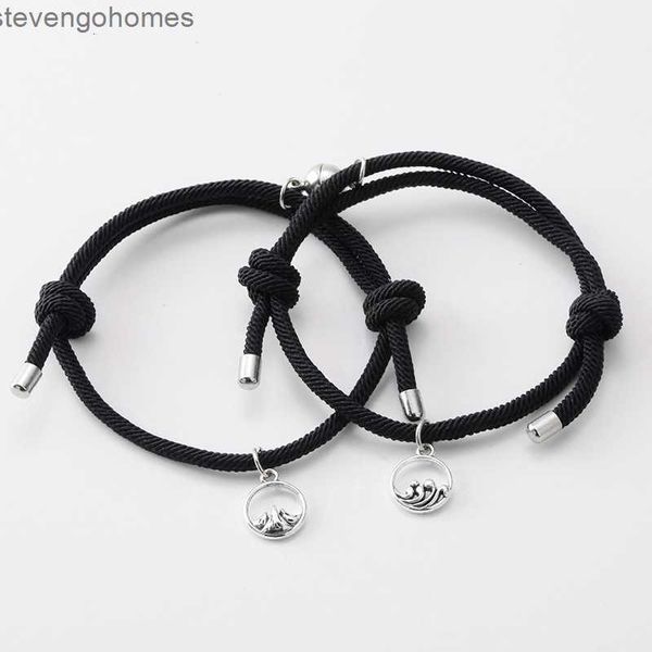 

vow new diy creative hand silver woven ancient of love gravity magnet bracelet