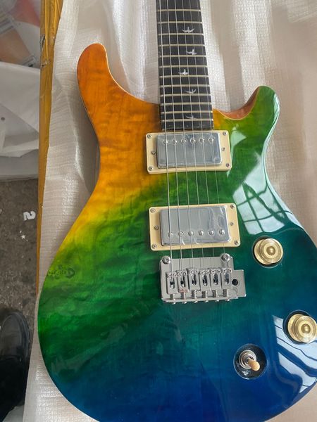 

custom 24 private paul electric guitar quilt maple special abalone fingerboard inlay