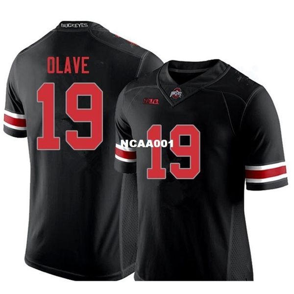 

youth ohio state buckeyes chris olave #19 youth real full embroidery college football jersey size s-4xl or custom any name or number jersey, Black