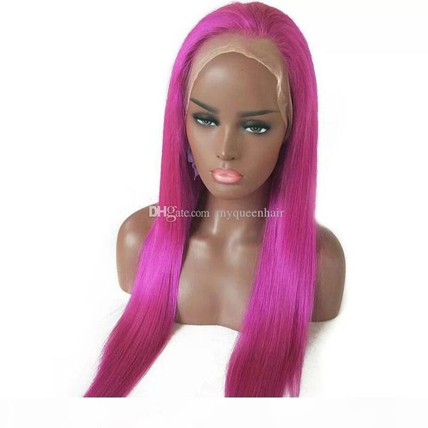 

мой королева бразильских волосы человека красочные фиолетовый цвета швейцарский шнурок парики straight прозрачный hd кружево 150% до набралс, Black;brown