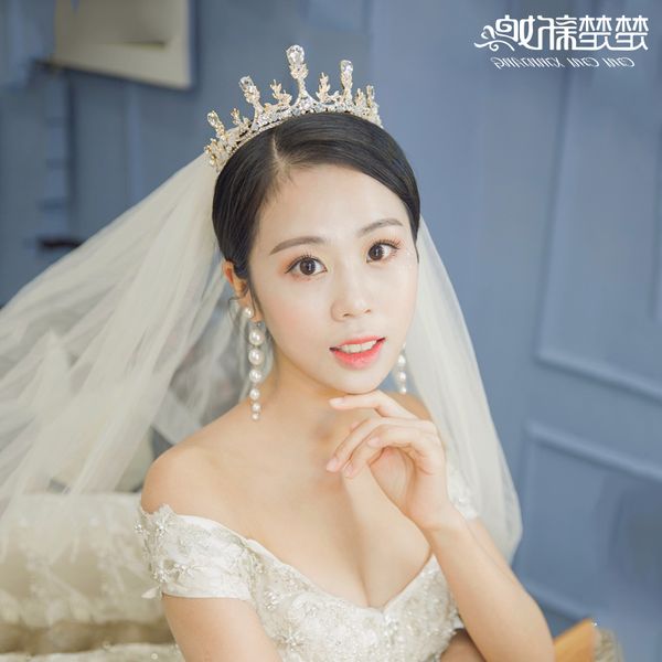 

lbride bridal fairy 2020 super new headdress crown dress wedding hairdressing m, Silver