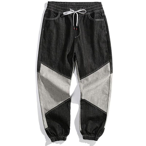 

men's jeans plus size -4xl 5xl hip hop men long denim trousers loose casual fashion brand cool pants for young man, Blue