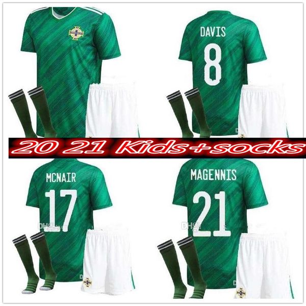 

kids 20 21 northern ireland soccer jerseys kit lafferty euro 2020 2021 davis magennis evans mcnair boyce youth football uniform shirt, Black