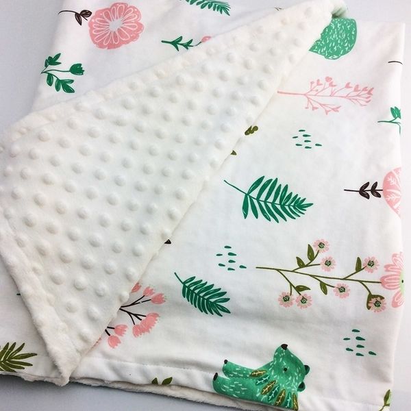 

minky baby blanket flannel fleece animal blanket infant swaddle nap receiving stroller wrap for newborn baby bedding blankets y200109