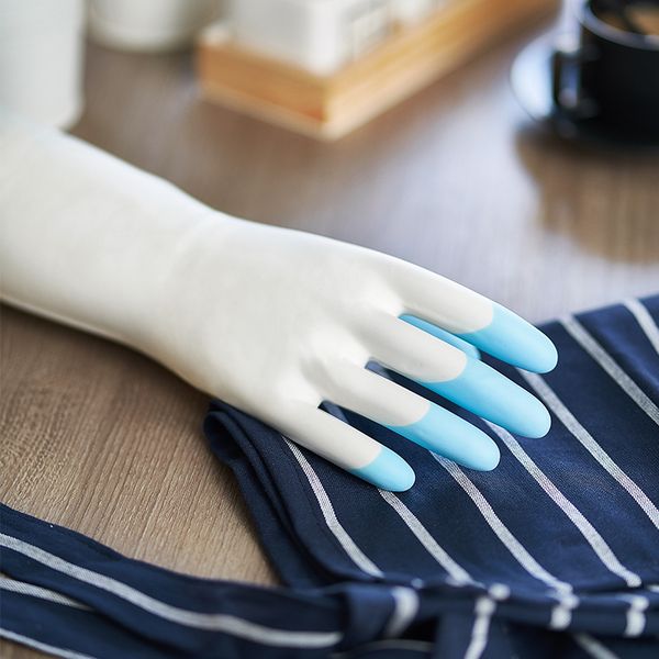 

household newdishwashing 3 east laundry asian pairs of fingertip thickened warm rubber gloves for men and women