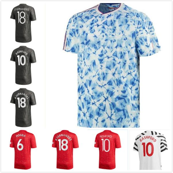 

fan/player version united 2020 2021 bruno fernandes cavani van de beek united soccer jersey rashford kids jerseys man football shirt, Black