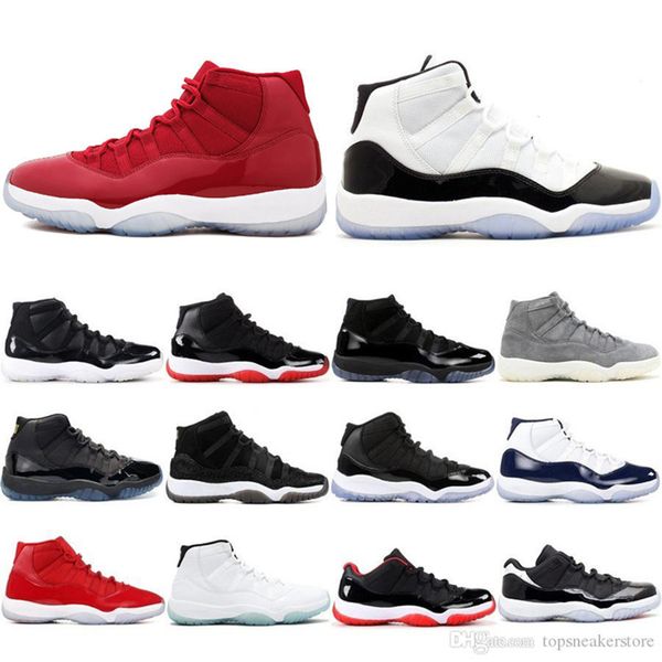 

11 mens wonme 11s shoes cap and gown prm heiress gym red chicago platinum tint space jams sneakers men sport shoes