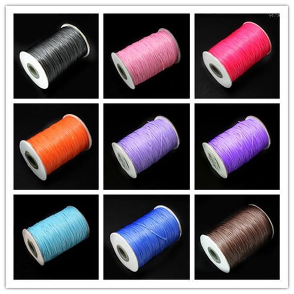 

approx 1mm 160m/roll waxed cotton cord beading rope/thread/wire jewelry findings for diy fashion bracelet necklace1, Black;white