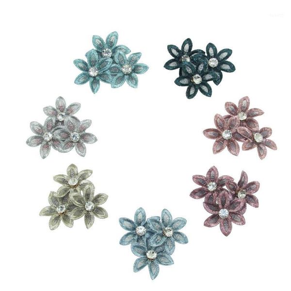 

12pcs/bag 3.8cm handmade artificial flower craft fabric flower women headband garment scarf diy supplies decorations1