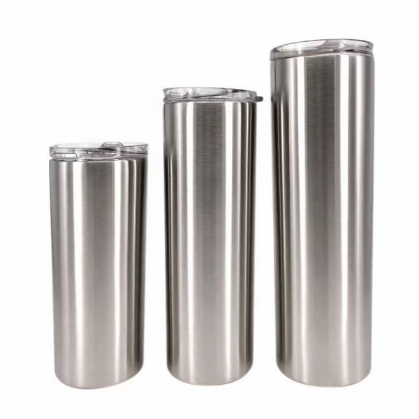 

30oz 20oz 15oz skinny tumbler slim tumbler stainless steel seam tumbler double wall mug with leak proof lid and straw