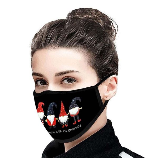 

women christmas face mask washable mouth fabric facial mask for protection reusable santa earloop mouth caps mascarillas wmtqbr