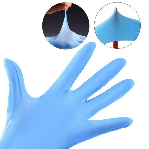 

nitrile of box shipping 100 food grade latex new disposable blue gloves powder 002