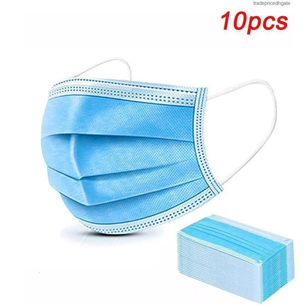 

breathable 3 disposable face usa 10pcs/20pcs/50pc layer anti-dust mouth mask non woven ear loop protective masks 16whl