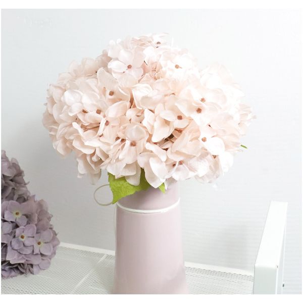 

белая гортензия искусственные цветы шелк для свадьбы дома украшения роскошные поддельные цветочные ветви стены фона ваза аксессуары f wmtfys