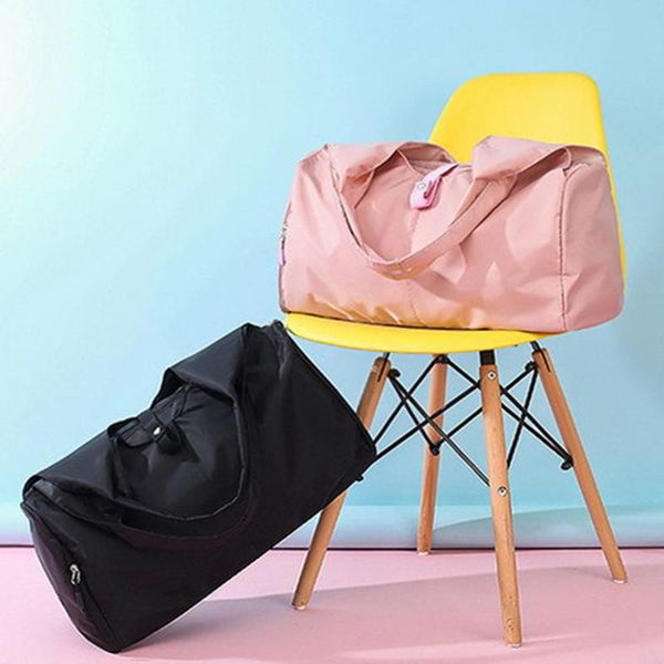 

outdoor bags anti splashing large capacity nylon sports package 2021 solid color fashion waterproof fitness travel backpack
