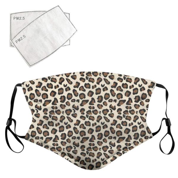 

mondkapjes leopard mask women with 2pcs filters fashion designer print reusable decoration for face ajustables masks mascarillas wmtwaa, Black