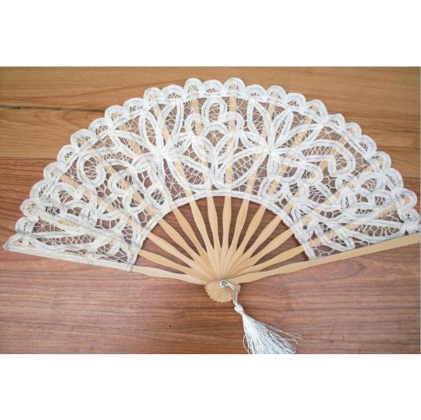 

eco-friendly arts vintage palace style handmade ivory battenburg lace embroidery wedding 27cm fan woman han jllxya lucky2005