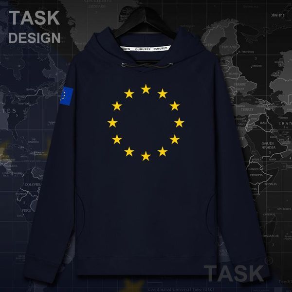 

european united in diversity eu eur mens hoodie pullovers hoodies men sweatshirt hip hop clothing tracksuit streetwear 201, Black