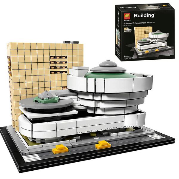 

bela 10679 architecture building set solomon r. guggenheim museum 21035 model building block bricks toys 1008