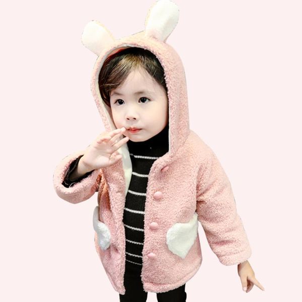 

baby girls coat patchwork hooded girl outerwear kids thick velvet coat girl fall fashion winter warm clothes for infant girls, Blue;gray