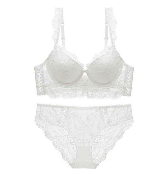 

fashion design luxury bra set autumn and winter women show their breasts with small steel rings to gather hold underwear lace embroidery, Red;black