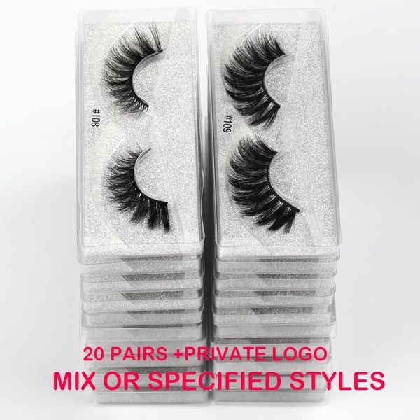 

wholesale eyelashes 10/20/50/100pcs 3d mink eye lashes natural soft eyelash makeup lash extension in bulk fake lashes wmtfri comb2010