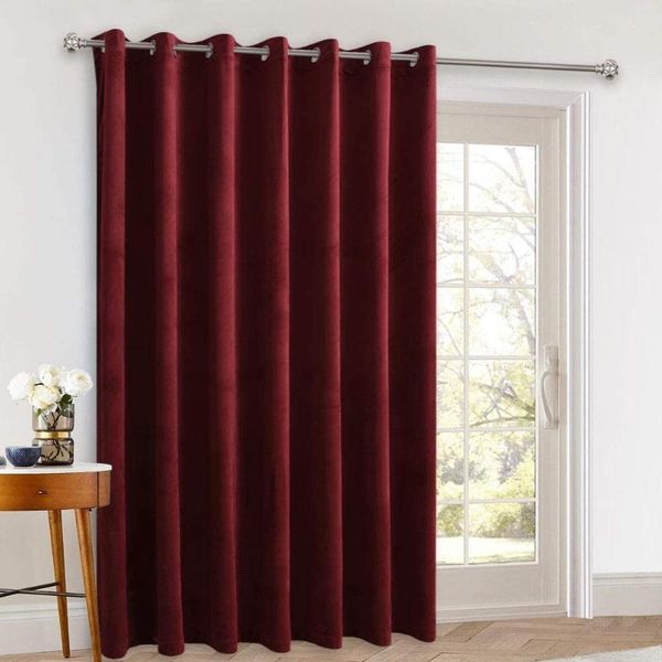 

blackout room divider velvet curtain insualted heat noise absorb privacy for office loft hall large window or door