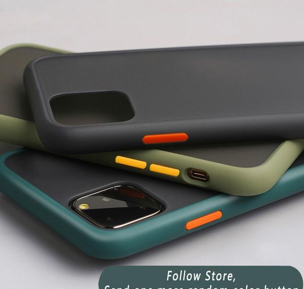 

phone case for iphone 11 pro x xr xs max 7 8 plus luxury contrast color frame matte hard pc protective qylhav loveshop01