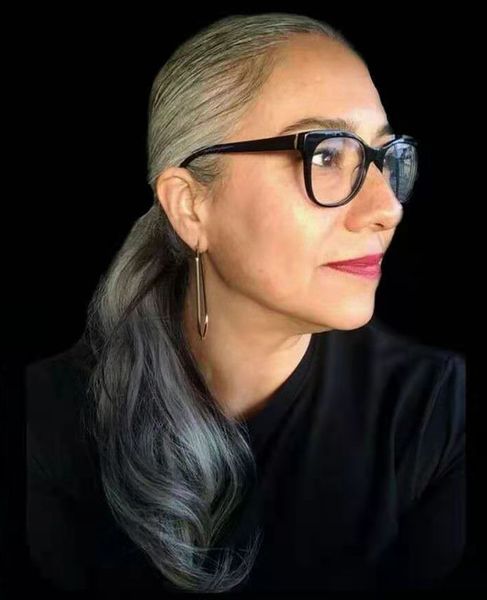 

afro puff ponytail drawstring real hair wavy curly ombre grey pineapple ponytail donut chignon hairpieces wrap updo hair extension, Black