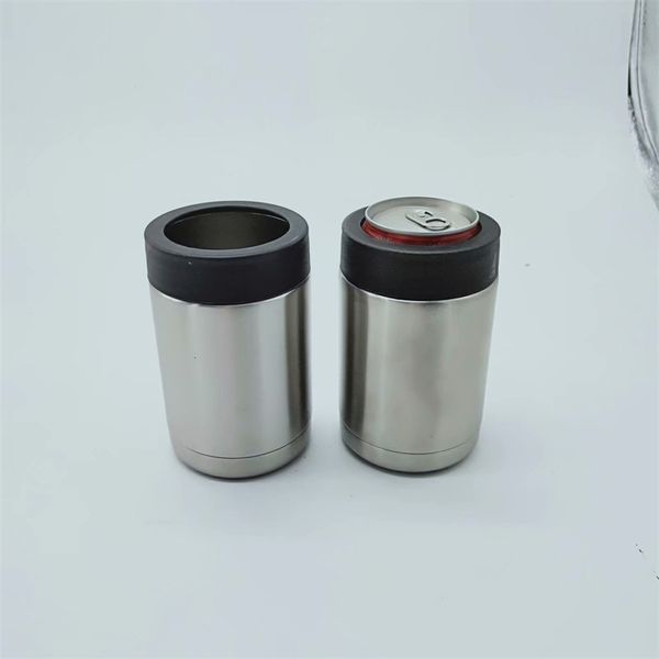 

12oz stainless steel sublimation beverage can insulator double wall vacuum beer holder for standard 330ml cola cooler can keep i 178 g2