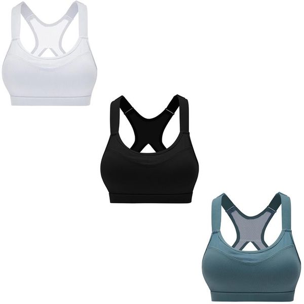 

gym clothing high stretch breathable sports bra adjustable spaghetti straps fitness women sport for running yoga, White;black