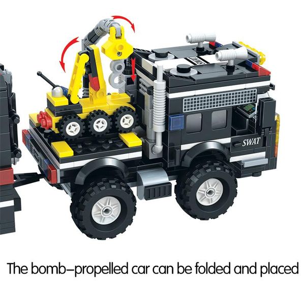 

erbo swat city police station truck building blocks sets city technic car vehicle diy figures bricks toys for children gifts yxlazr xhlove