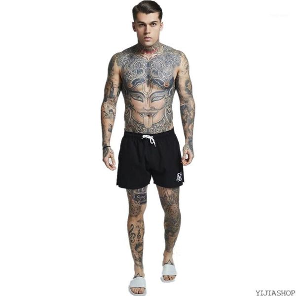 

new new men's shorts men's fitness clothes casual fashion shorts cotton embroidered fitness summer1, White;black