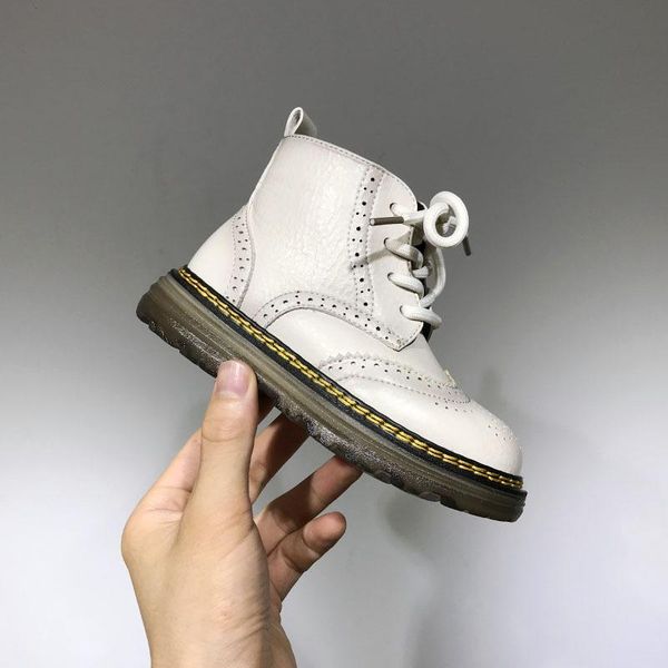 

dimi genuine leather children boots boys girls martin shoes fashion embroidered soft non slip ankle kids boots sqcdxp pingtoy, Black