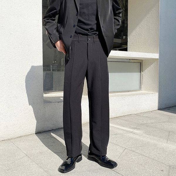 

trousers 2021 men's autumn thin new winter straight pants plied youth clothing ojhc, Black