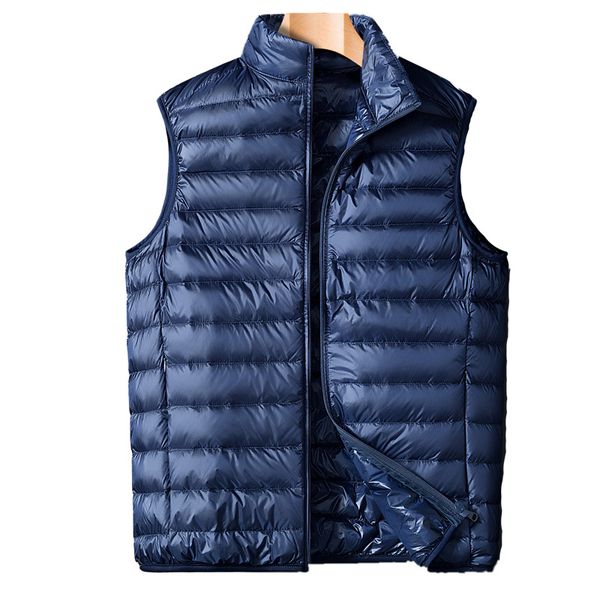 

outdoor jackets&hoodies white duck down lightweight jacket vest warm men casual windproof sports autumn and winter, Blue;black